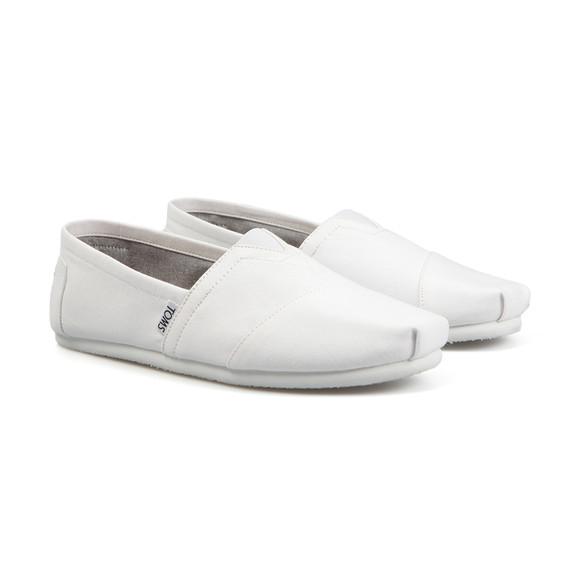 Toms Mens White Classic Canvas Espadrilles main image