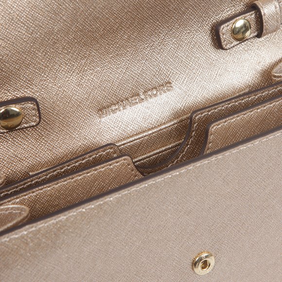 Michael Kors Womens Gold Large Phone Crossbody Bag #3