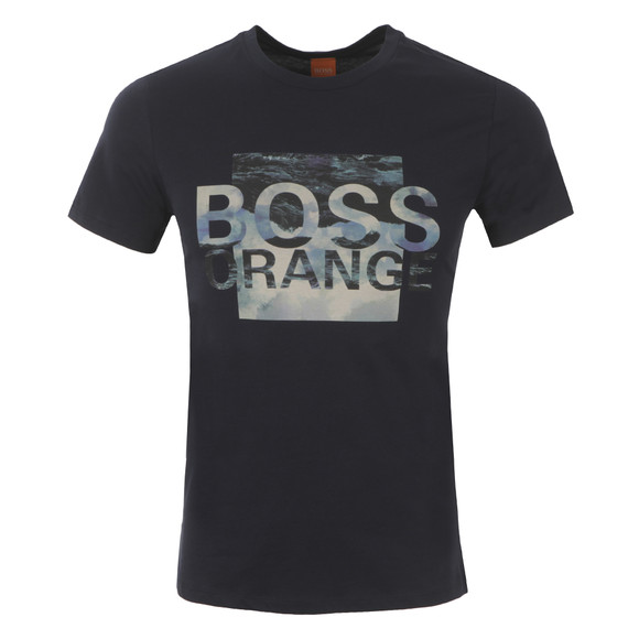BOSS Casual Mens Blue Terko 1 T Shirt #1