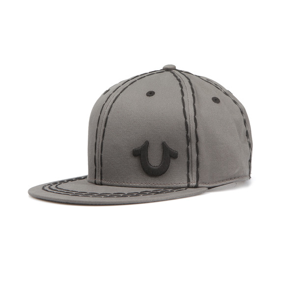 True Religion Mens Grey Super T Core Baseball Cap main image