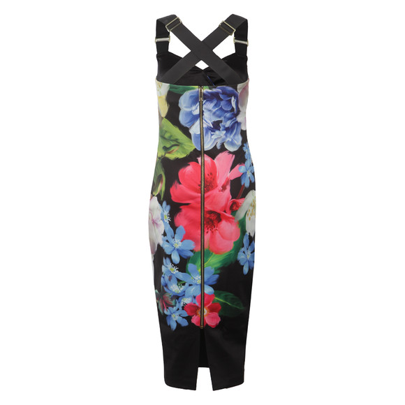 Ted Baker Womens Black Alexie Forget Me Not Floral Strap Dress main image