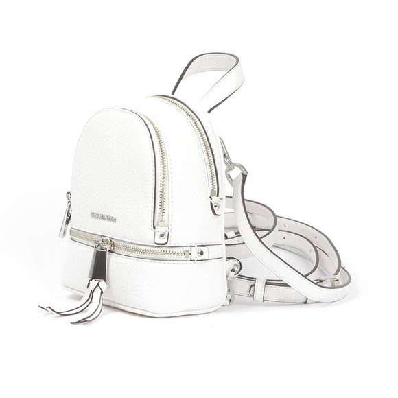 Michael Kors Womens White Rhea Zip XS Messenger Backpack #2