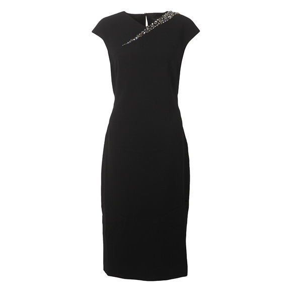 Ted Baker Womens Black Floray Cut Out Back Detail Dress #1