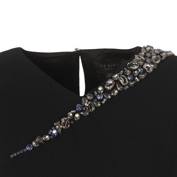 Ted Baker Womens Black Floray Cut Out Back Detail Dress #2