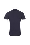 Pretty Green Mens Blue Pretty Green Navy Stripe Collar Polo
