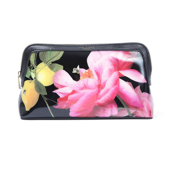 Ted Baker Womens Black Januar Citrus Bloom Large Washbag main image