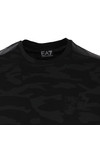 EA7 Emporio Armani Mens Black Camo Print T Shirt