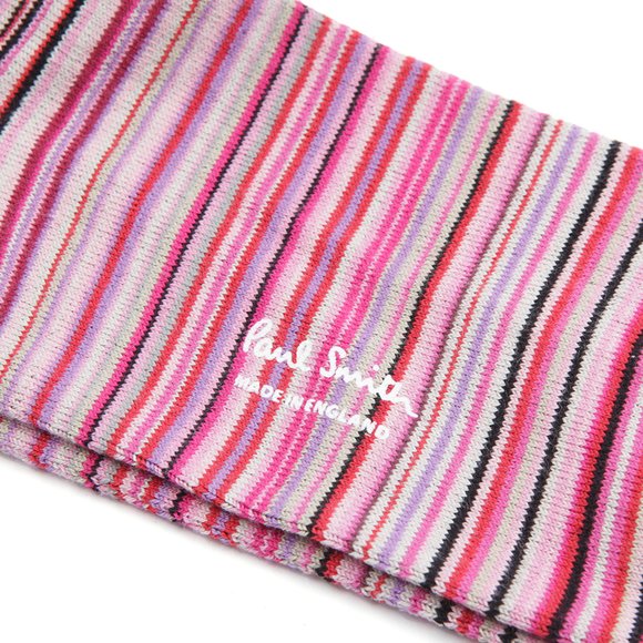 Paul Smith Mens Pink New Classic Multi Stripe Sock #2