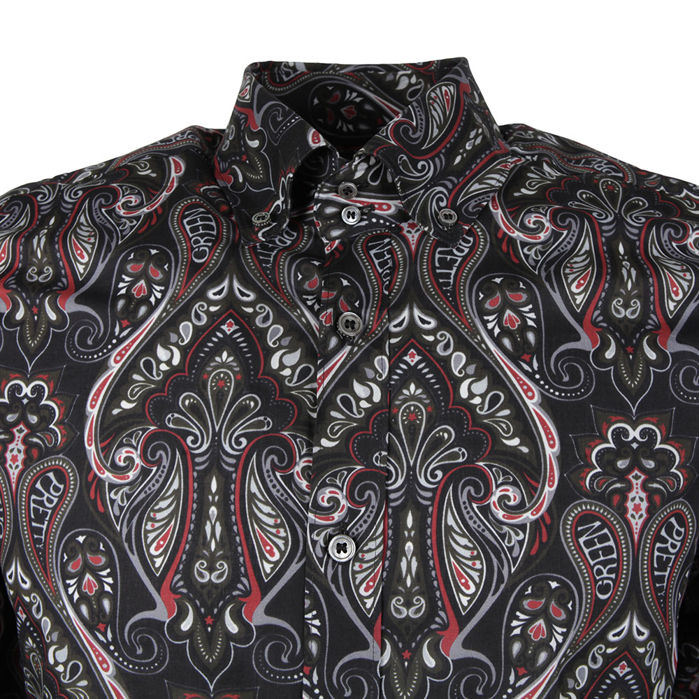 Pretty Green (Black Label) Paisley Print Shirt Masdings
