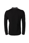 Pretty Green (Black Label) Mens Black Starmoor Long Sleeve Polo Shirt