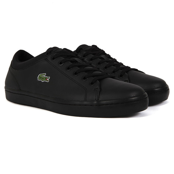 Lacoste Sport Mens Black Straightset 316 Leather/Textile Trainer main image