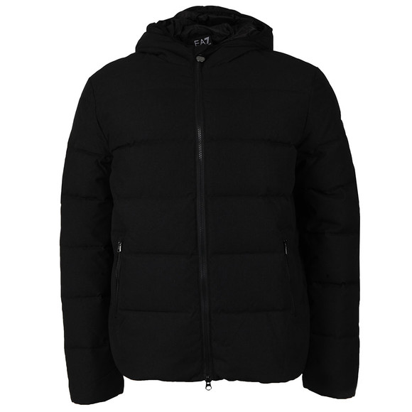 EA7 Emporio Armani Mens Black Shield Badge Down Jacket main image