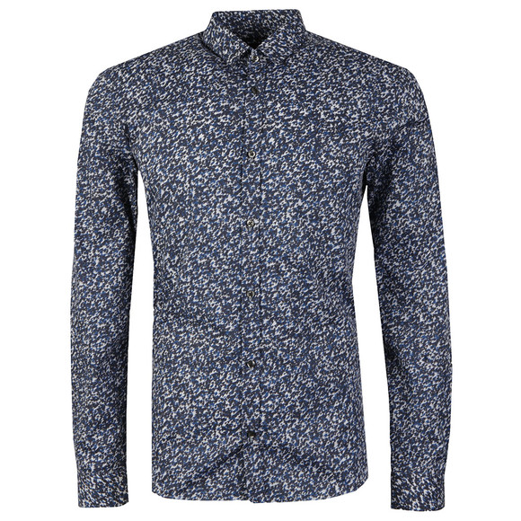 HUGO Mens Blue Ero3 Patterned Shirt #1