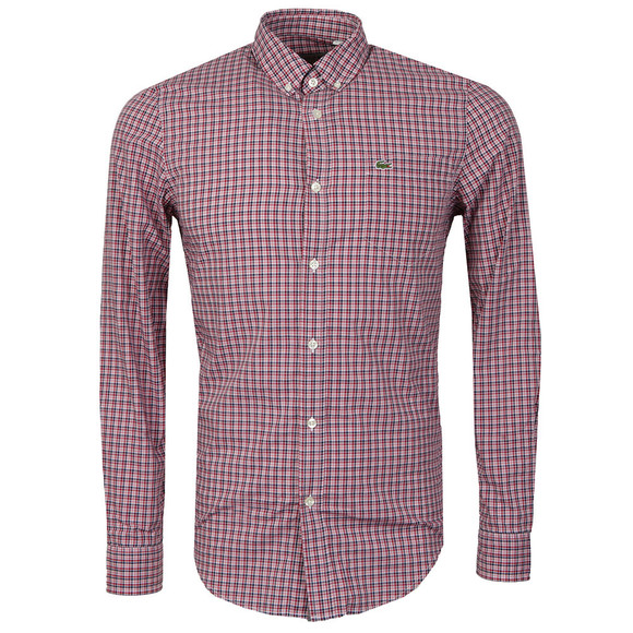 Lacoste Mens Red CH9906 LS Slim Shirt #1