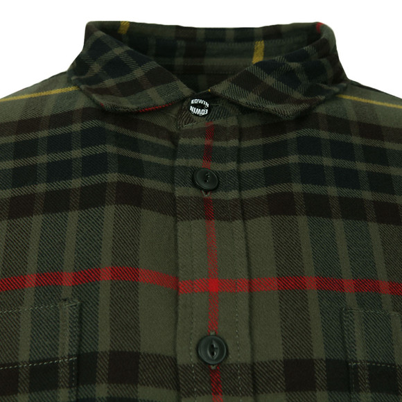 Edwin Mens Green Labour Flanel Shirt main image