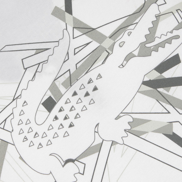 Lacoste Sport Mens White TH9326 Pattern T-Shirt #3