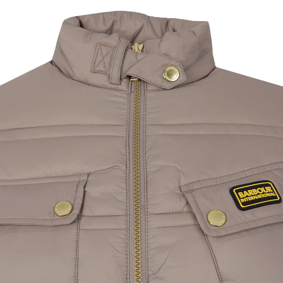 Barbour International Womens Beige Pannier Baffle Quilt  #2