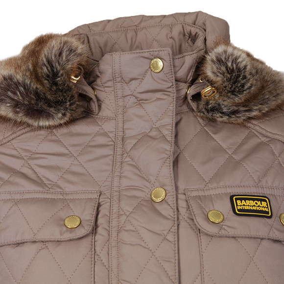 Barbour International Womens Beige Enduro Quilt Jacket  #2