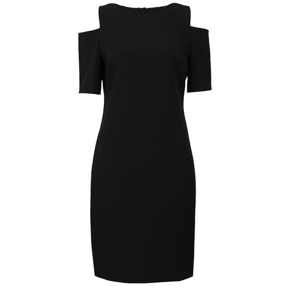 Michael Kors Womens Black Structured Cut Out Dress #1