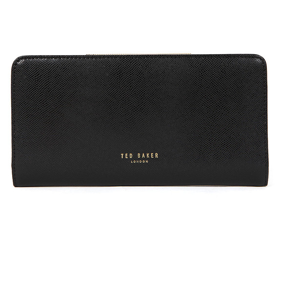 Ted Baker Womens Black Metal Bar Xhatch Matinee Purse main image