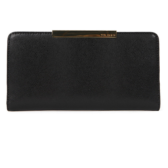 Ted Baker Womens Black Metal Bar Xhatch Matinee Purse main image
