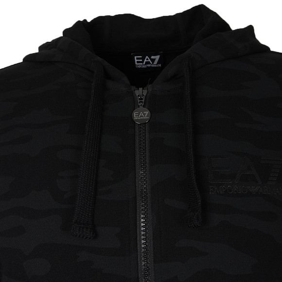 EA7 Emporio Armani Mens Black Camo Hoody main image