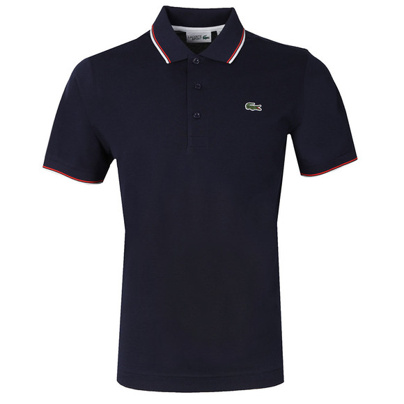 Lacoste Sport Mens Blue YH7900 Tipped Polo Shirt #1