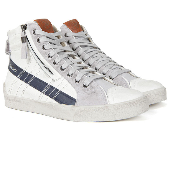 Diesel Mens White D String Plus Hi Top main image