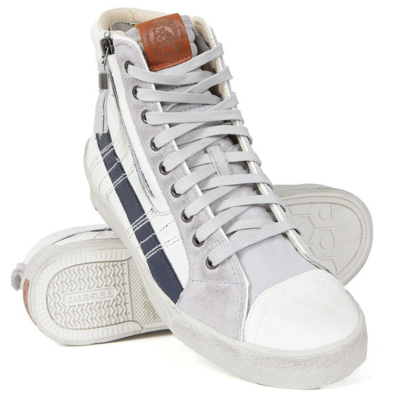 Diesel Mens White D String Plus Hi Top main image