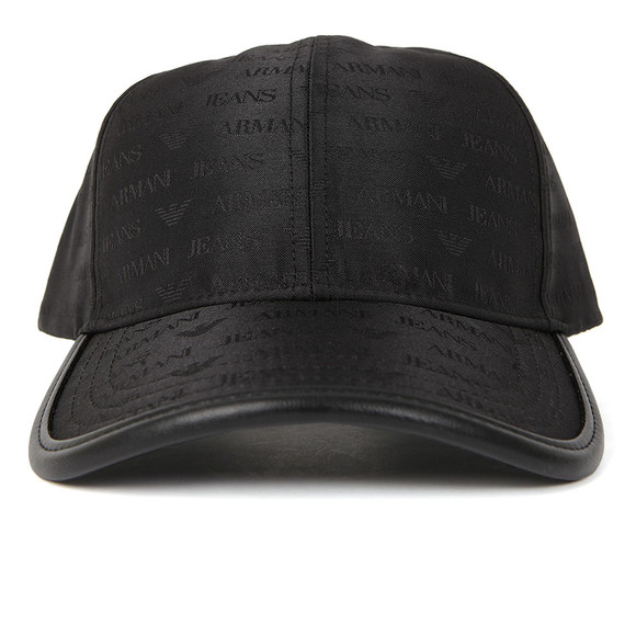 Armani Jeans Mens Black Allover Logo Cap #4