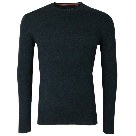 Superdry Mens Green Orange Label Crew Jumper main image