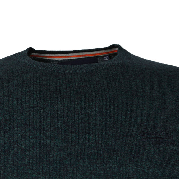 Superdry Mens Green Orange Label Crew Jumper main image