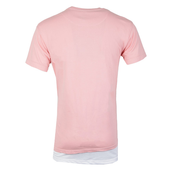 Illusive Mens Pink Double Layer Ripped T Shirt main image