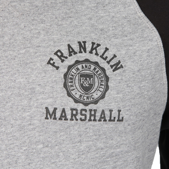 Franklin & Marshall Mens Black Raglan Sleeve Sweatshirt main image
