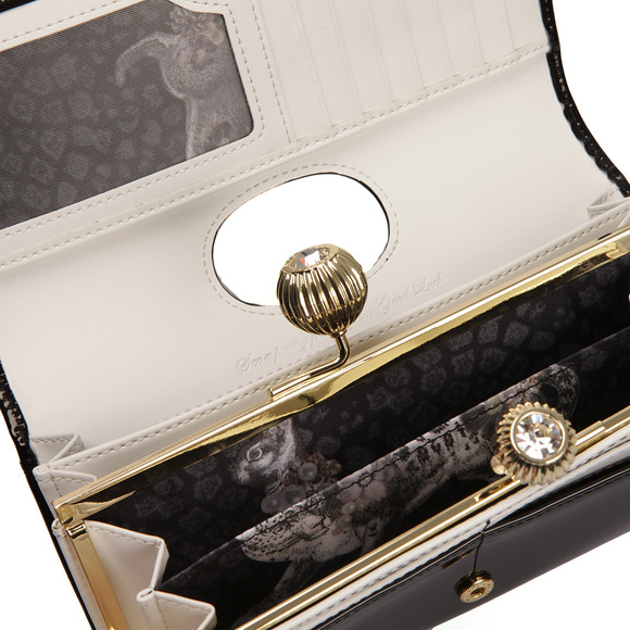 Ted Baker Womens Black Kimmiko Etched Bobble Patent Matinee Purse #3