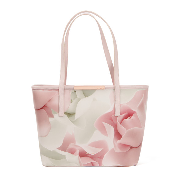 Ted Baker Womens Pink Joanah Porcelain Rose Small Leather Shopper main image