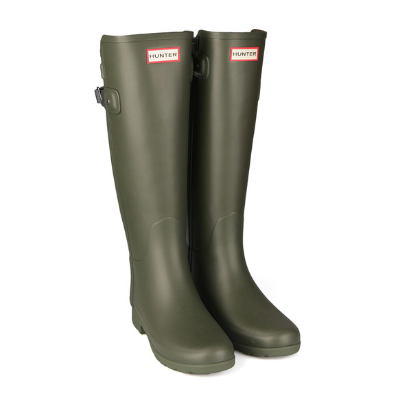 Hunter Womens Green Original Tall Refined Back Strap Wellington Boots main image