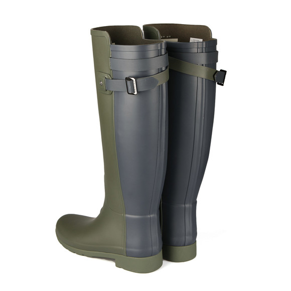 Hunter Womens Green Original Tall Refined Back Strap Wellington Boots main image