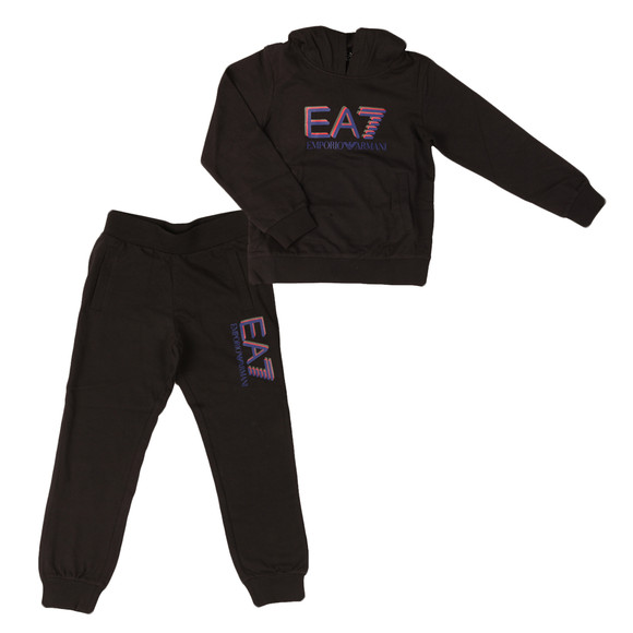 EA7 Emporio Armani Boys Black Overhead Tracksuit main image