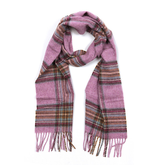 Barbour Lifestyle Womens Pink Country Check Scarf #1