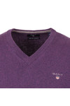 Gant Mens Purple V-Neck Jumper