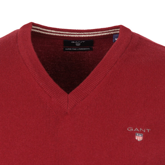 Gant Mens Red V-Neck Jumper main image