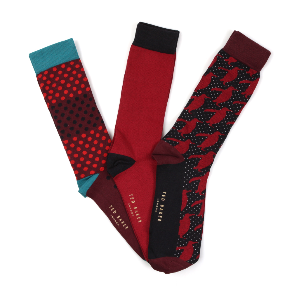 Ted Baker 3 Pack Sock Gift Set Oxygen Clothing