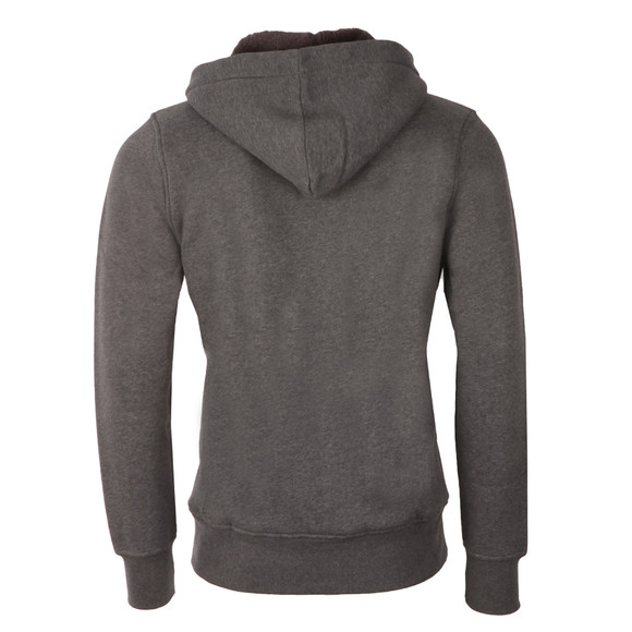 Gant Mens Grey Shearling Full Zip Hoodie main image