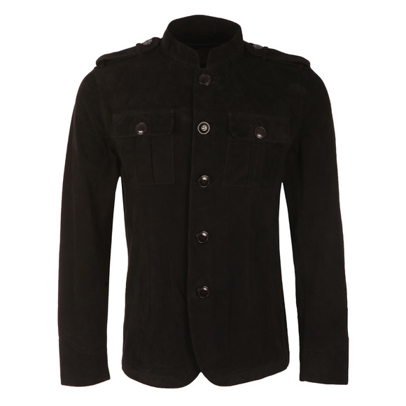 Pretty Green Mens Black Suede Lennon Jacket main image