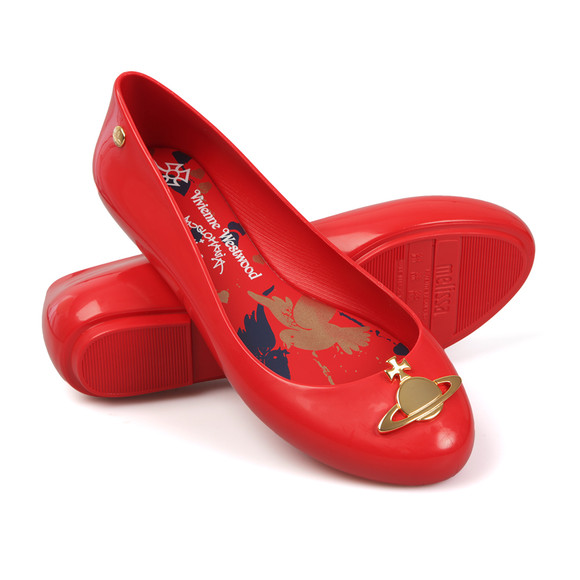 Vivienne Westwood Anglomania X Melissa Womens Red Space Love 17 Gloss Shoe main image