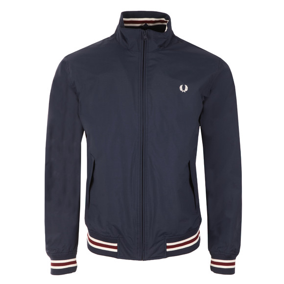 Fred Perry Mens Blue Funnel Neck Tipped Bomber Jacket #1