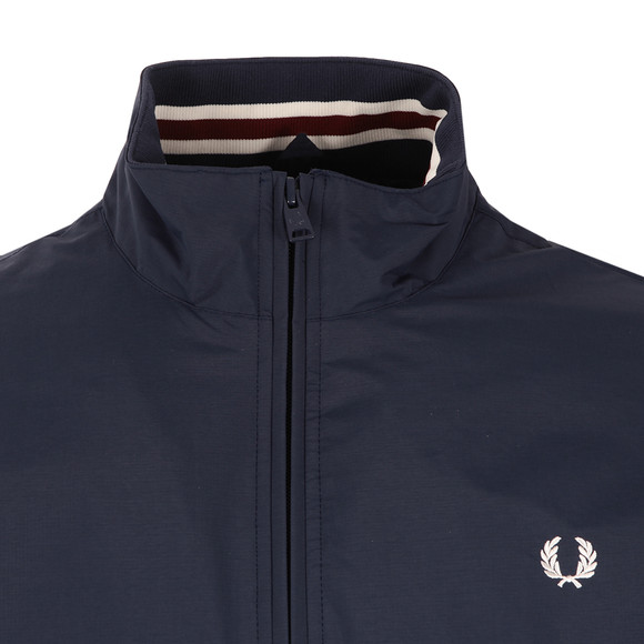 Fred Perry Mens Blue Funnel Neck Tipped Bomber Jacket #2