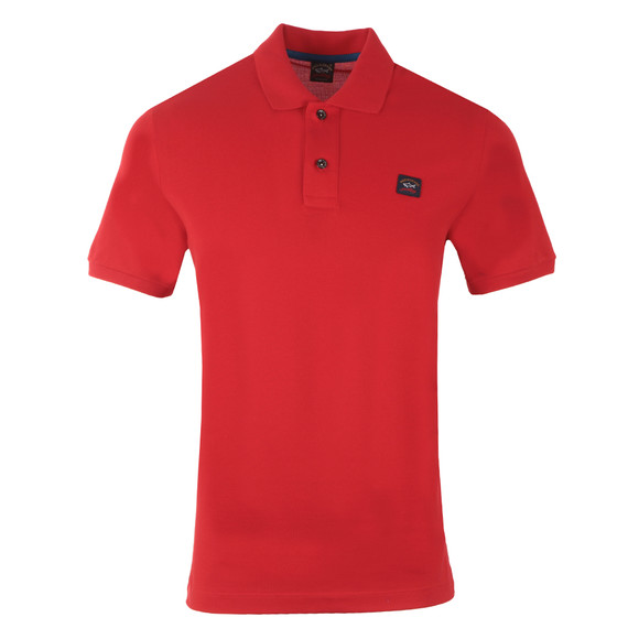 Paul & Shark Mens Red Plain Polo Shirt main image