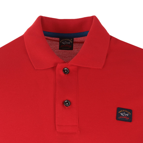 Paul & Shark Mens Red Plain Polo Shirt main image